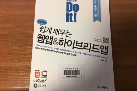 서평 do it 쉽게배우는 웹앱 하이브리드앱